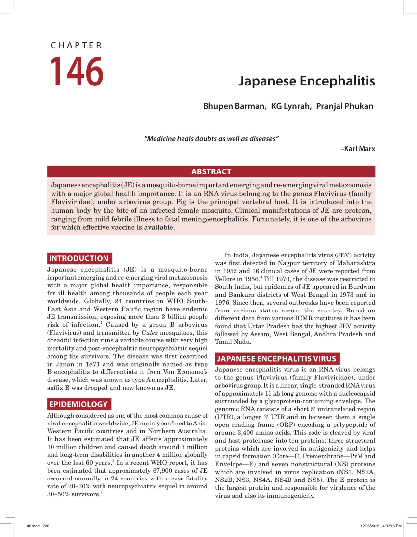 research articles on japanese encephalitis