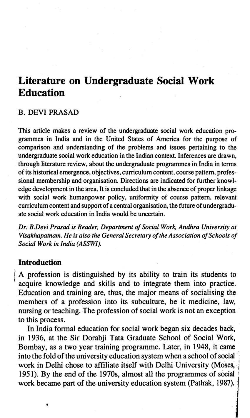social work undergraduate dissertation