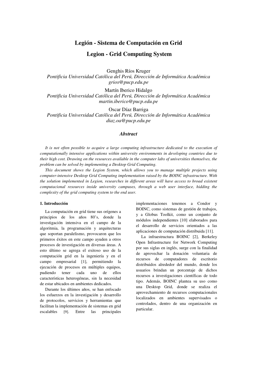 (PDF) Legion - Grid computing system