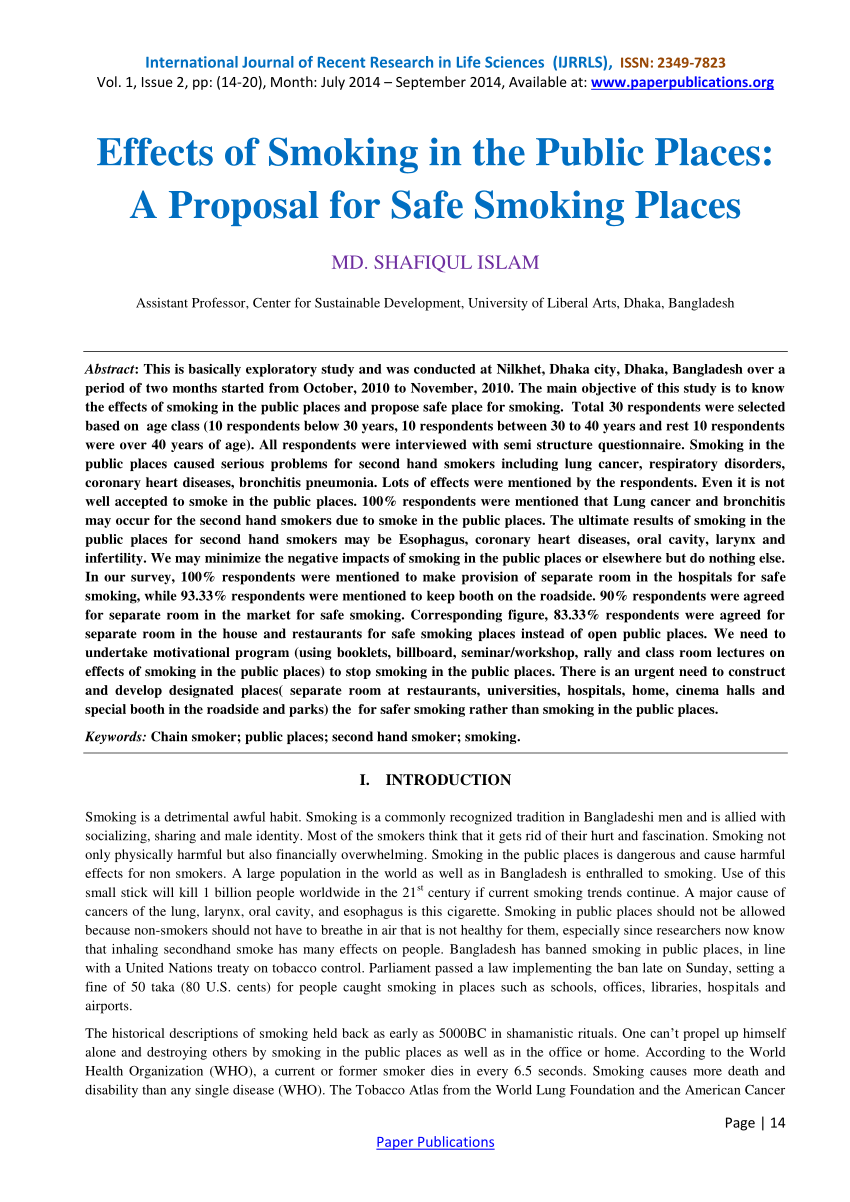 public health essay on smoking