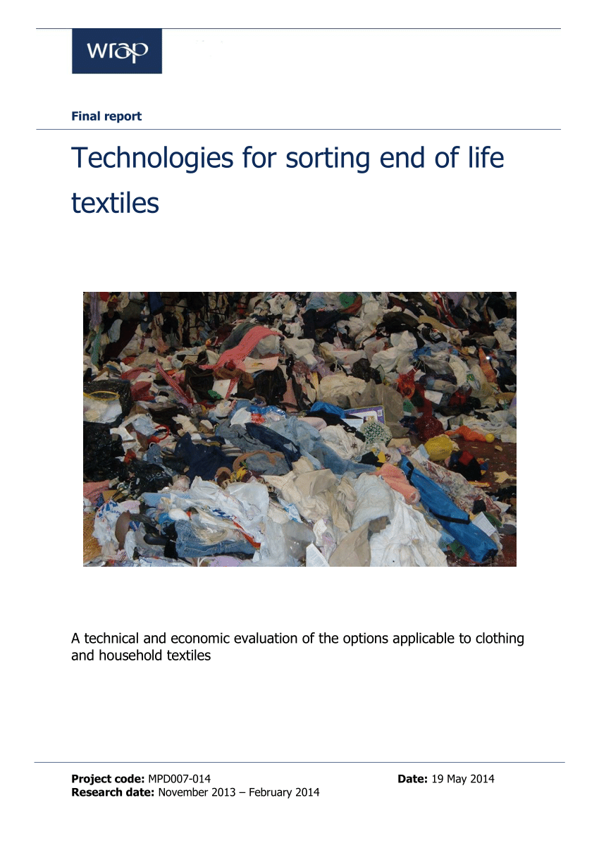 PDF) Technologies for sorting end of life textiles