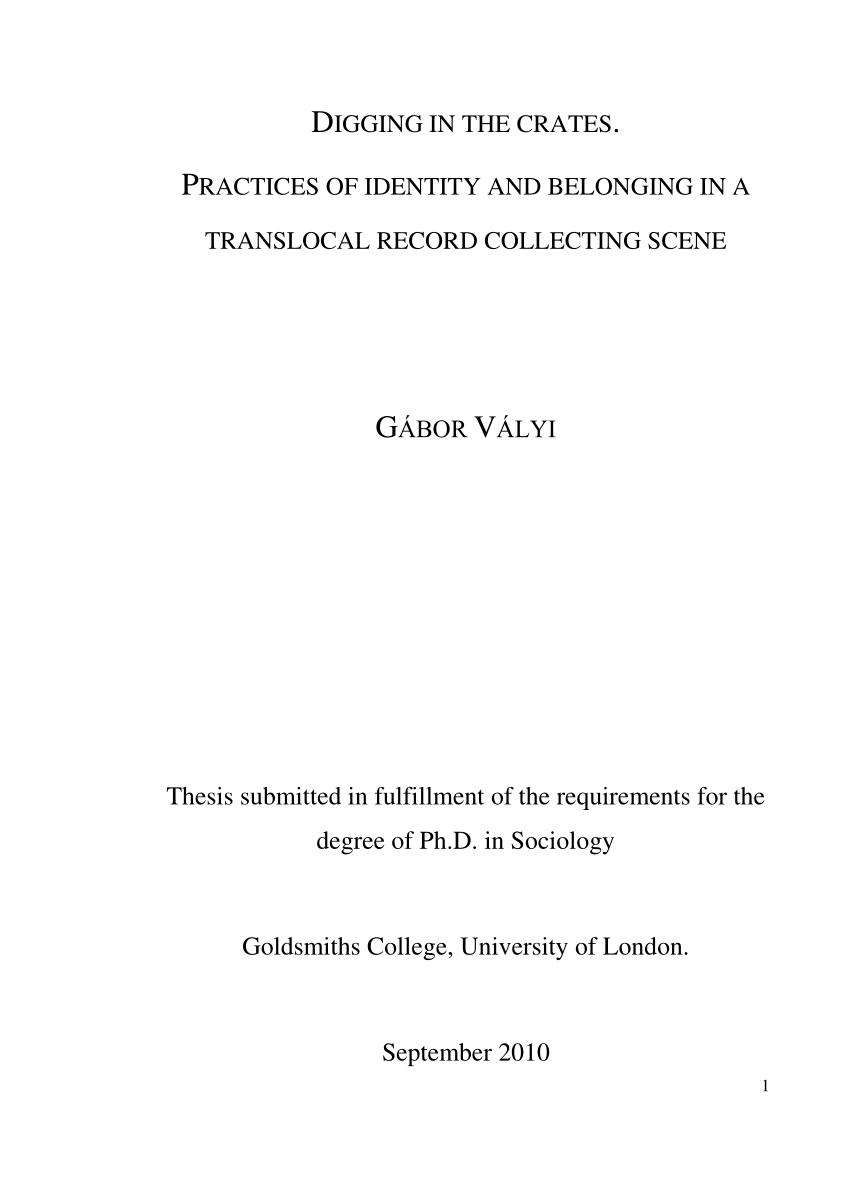 phd thesis on sociology