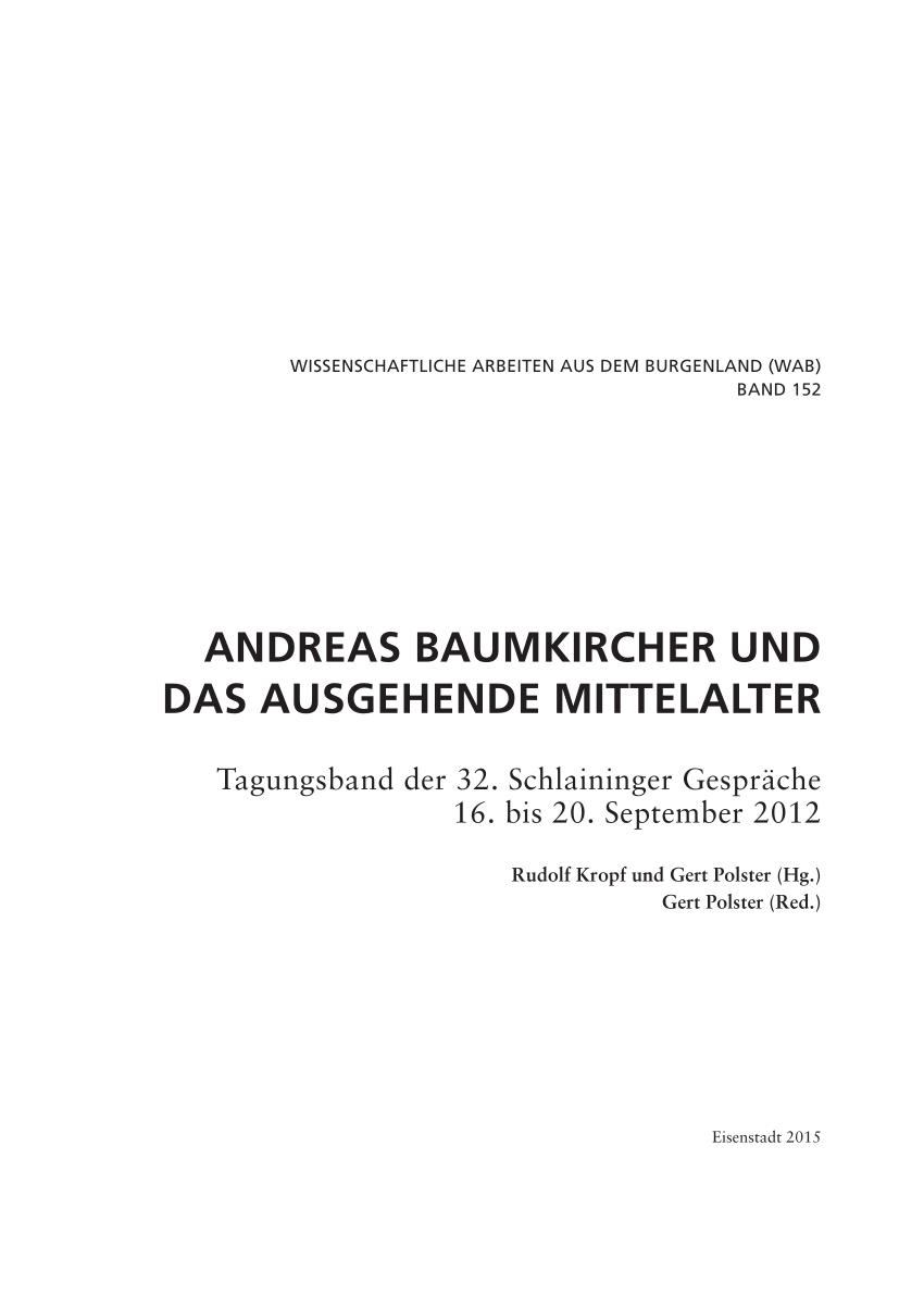 PDF Thomas Kühtreiber Hannes Herdits Michael Grabner Burg Schlaining im Kontext des spätmittelalterlichen Burgenbaus in Rudolf Kropf und Gert Polster