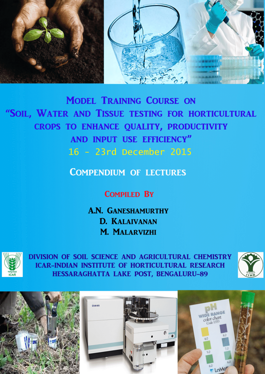 PDF) Soil, Water and Tissue Testing For Horticultural Crops to Enhance  Quality, Productivity and Input Use Efficiency