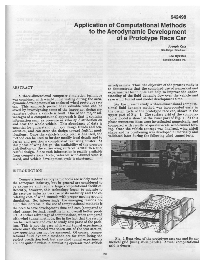 (PDF) Application of Computational Methods to the Aerodynamic