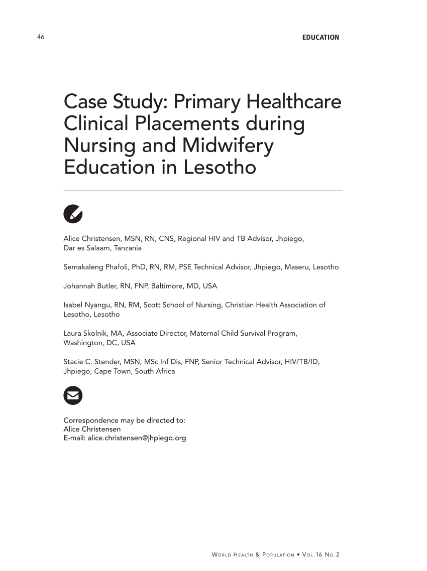 nursing case study health education
