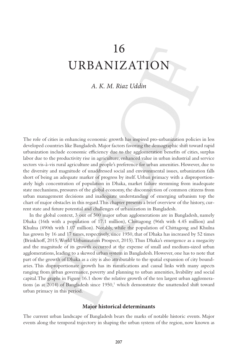 research thesis on urbanisation