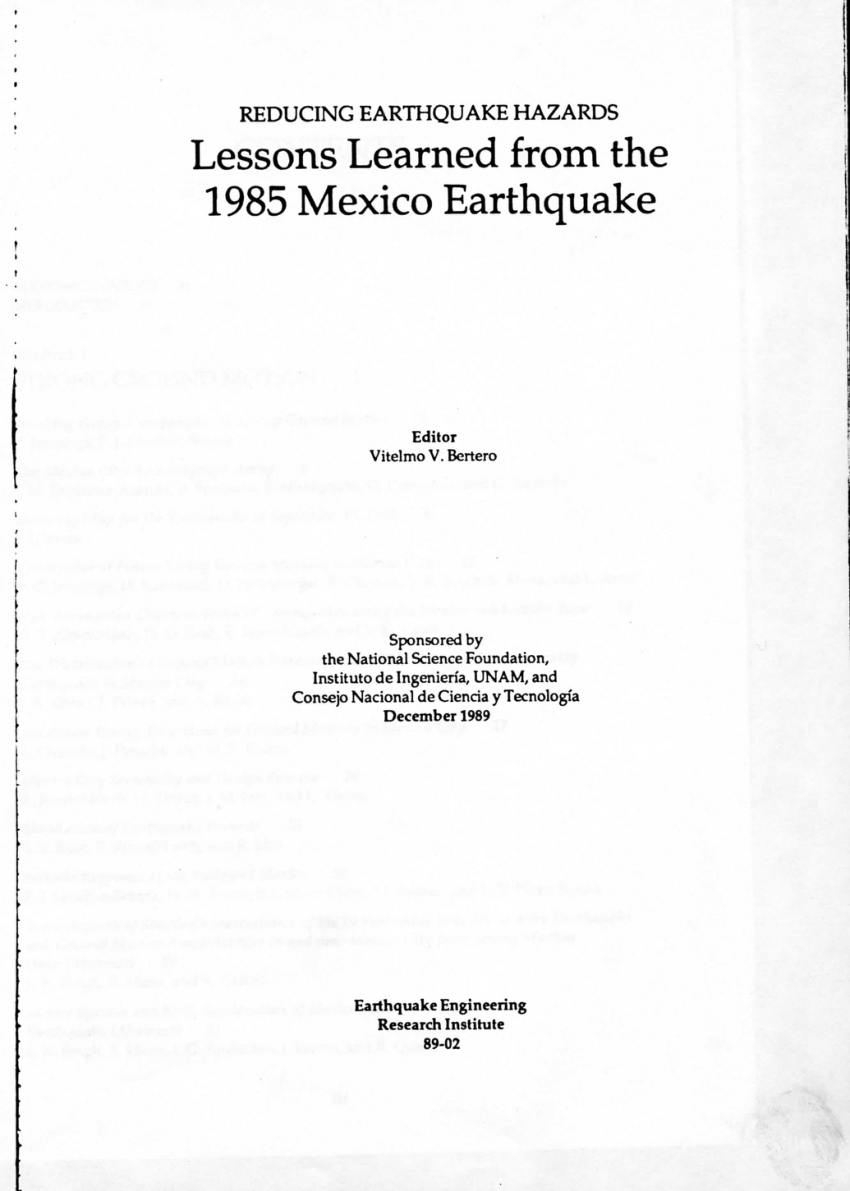 (PDF) Effects of earthquakes on two buildings in Mexico City