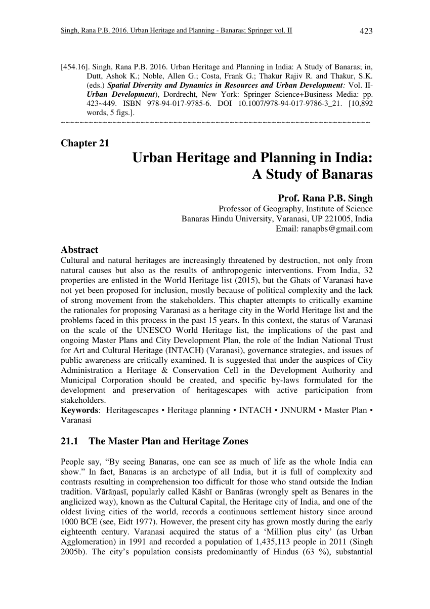 research paper on urban planning in india