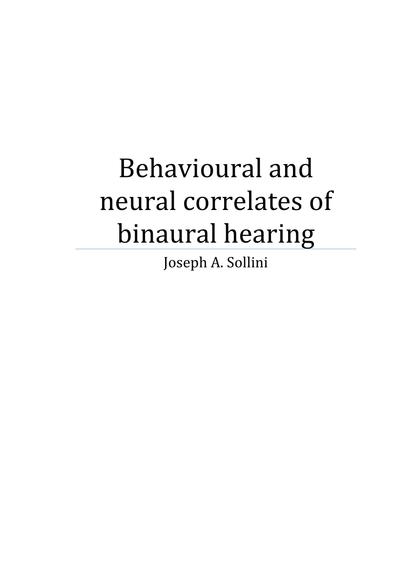 binaural hearing meaning