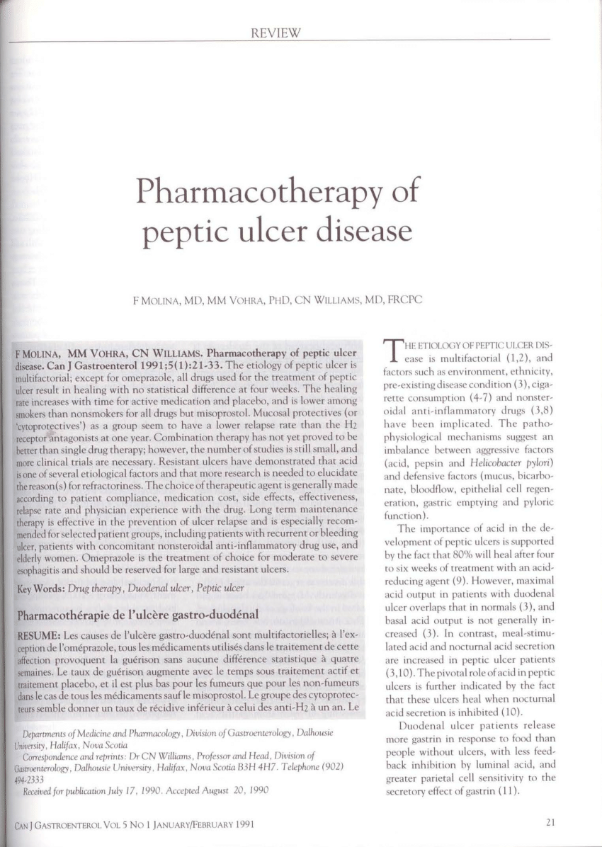 research articles on peptic ulcer disease
