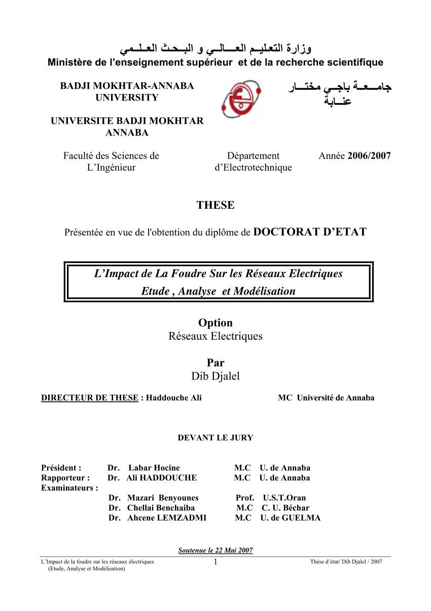 Pdf L Impact De La Foudre Sur Les Reseaux Electriques Etude Analyse Et Modelisation