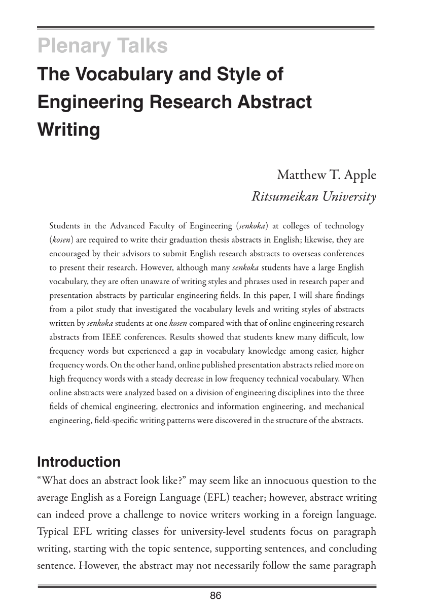 how to make abstract in research