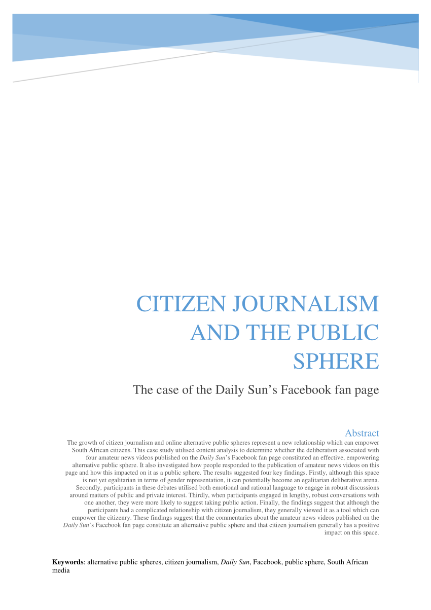 dissertation on citizen journalism