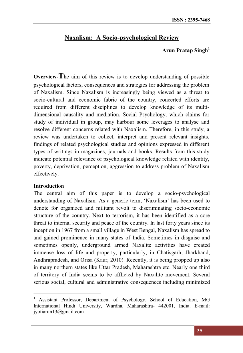 dissertation on naxalism
