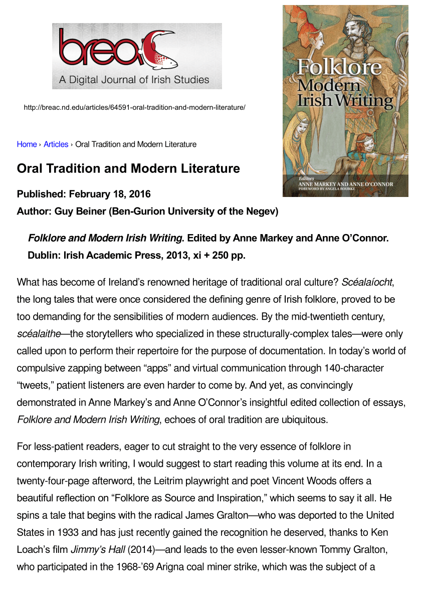 what is the relationship between oral tradition and written literature