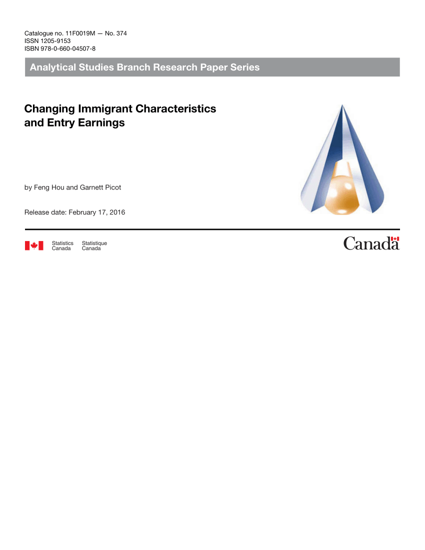 Pdf Changing Immigrant Characteristics And Entry Earnings