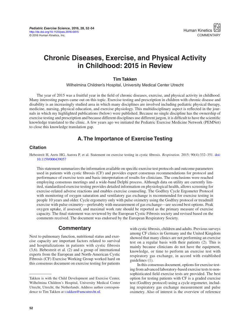 (PDF) Chronic Diseases, Exercise, and Physical Activity in ...