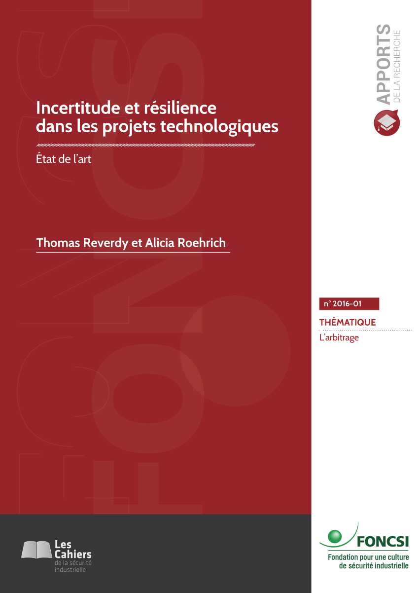 (PDF) Incertitude et résilience dans les projets technologiques