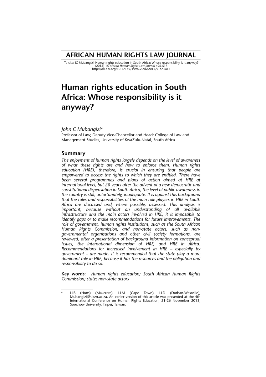 research articles human right