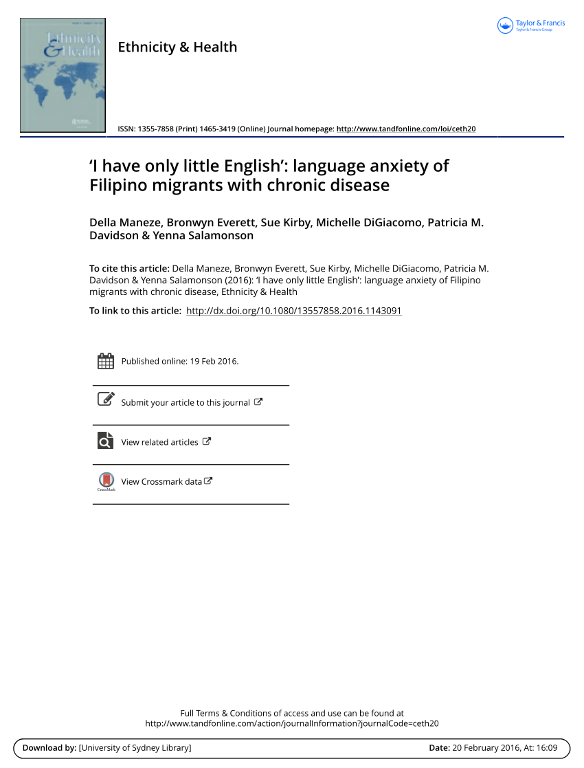 english language anxiety thesis in the philippines