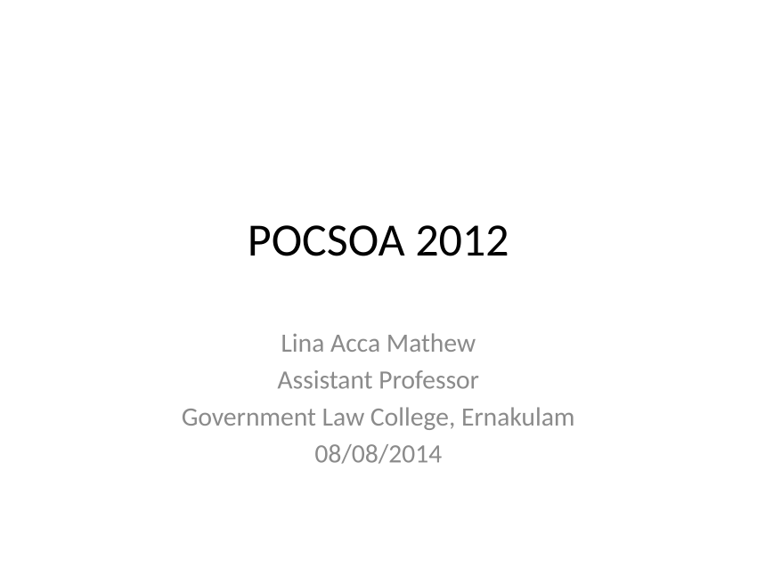 (PDF) "Protection of Children from Sexual Offences Act, 2012"