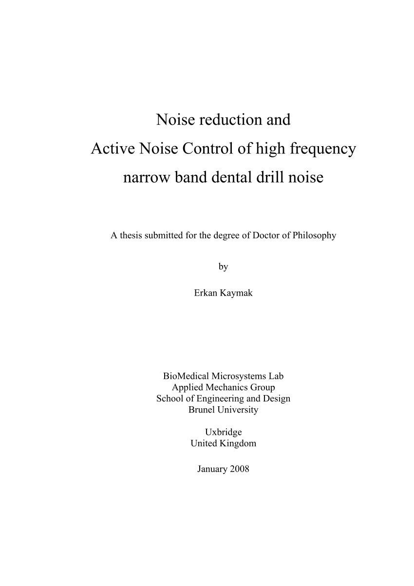 Thesis phd noise attenuation sweden