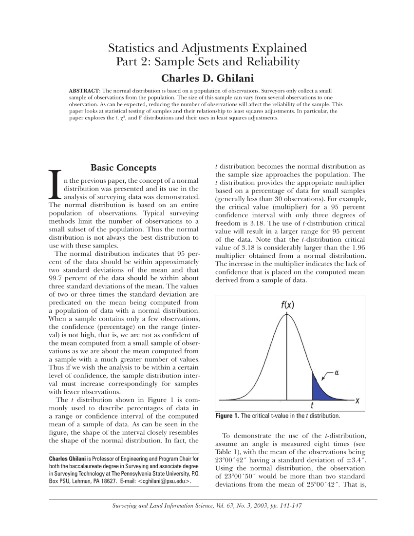 Pdf Statistics And Adjustments Explained Part 2 Samples