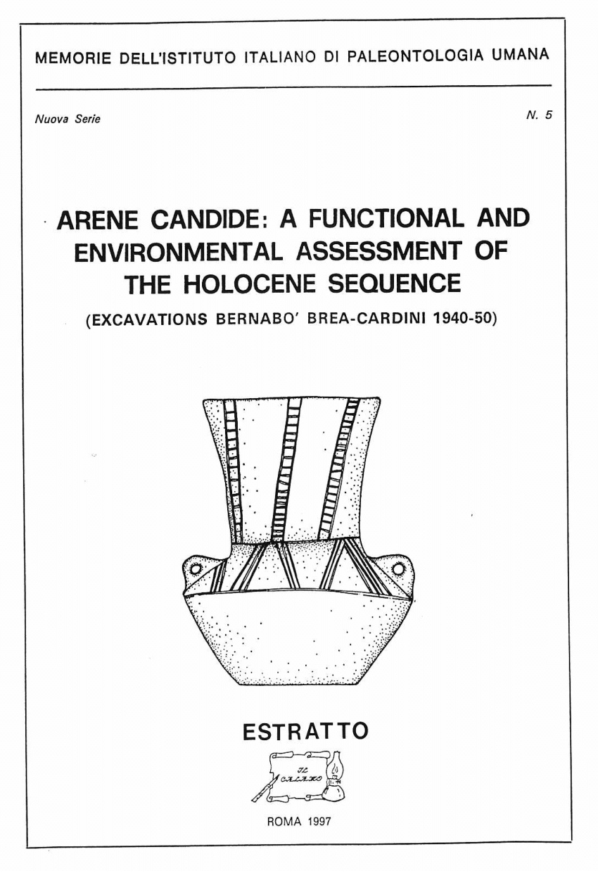 Pdf Maggi R Starnini E 1997 Some Aspects Of The Pottery Production In Maggi R Starnini E And Voytek B Eds Arene Candide A Functional And Environmental Assessment Of The Holocene