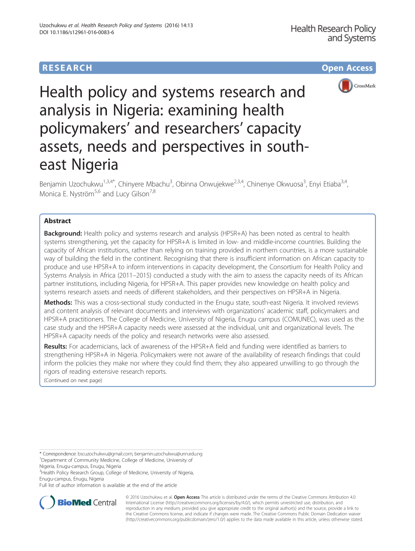 public health research topics in nigeria