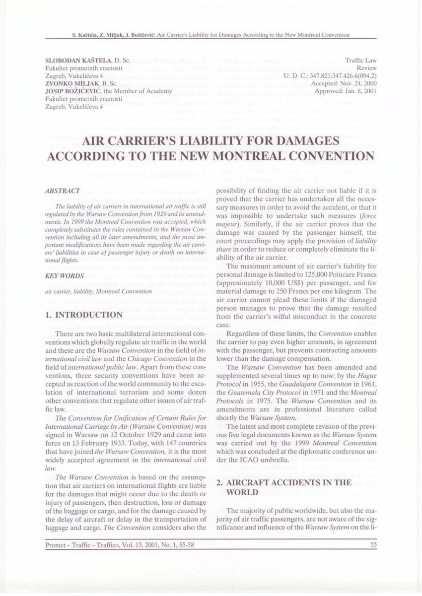 montreal convention lost baggage compensation