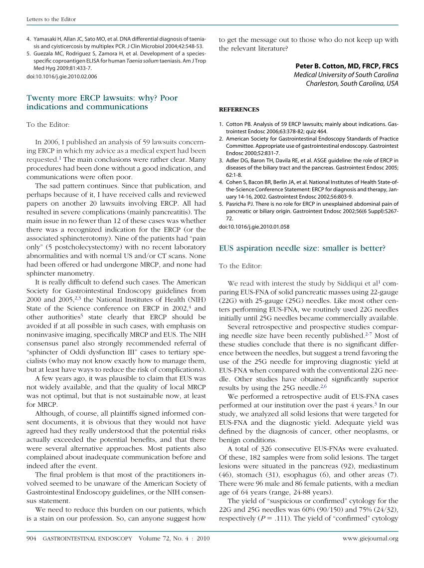 Pdf Yield Of Endoscopic Ultrasound Guided Fine Needle Aspiration Of Solid Lesions According To