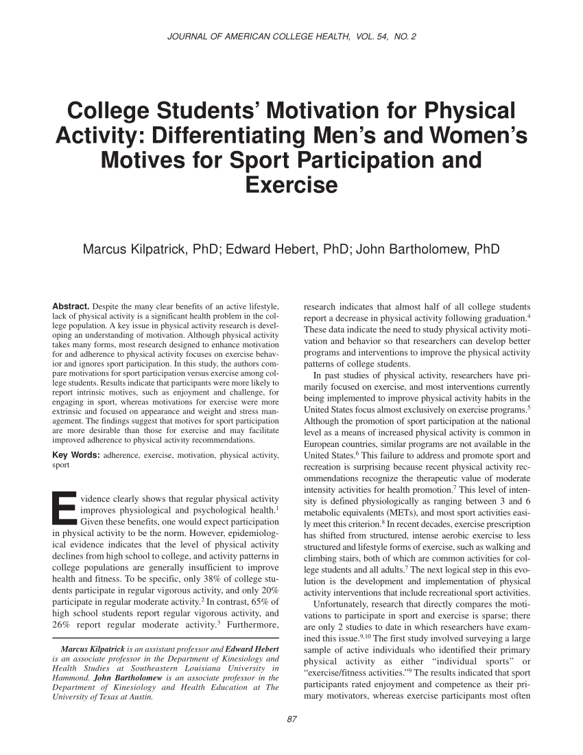 Relationship between motivation for physical exercise and women's quality  of life