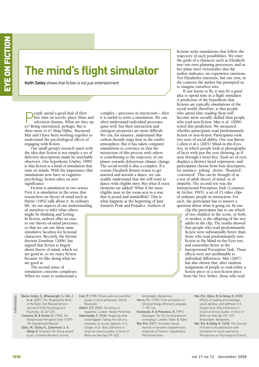 PDF) The mind's flight simulator