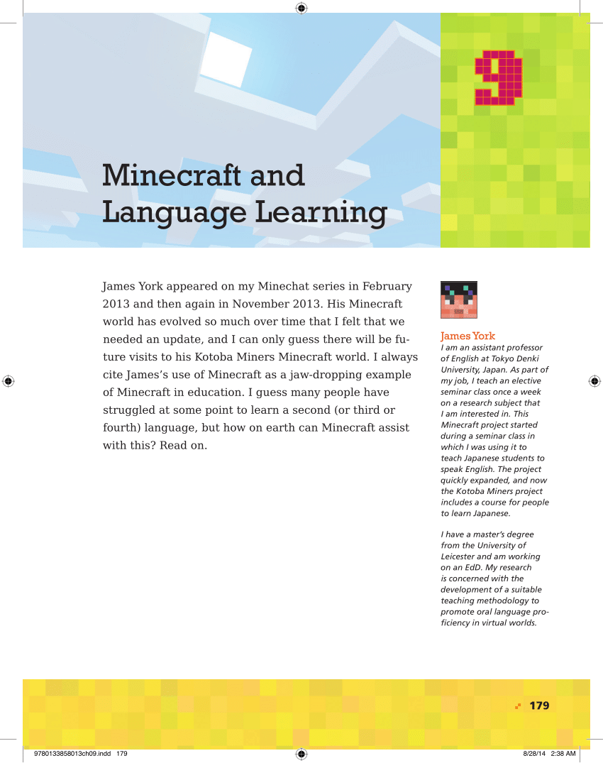 Pdf Minecraft And Language Learning