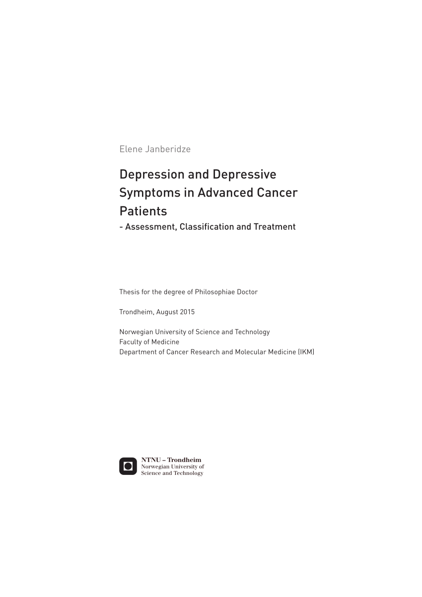 thesis on depression pdf