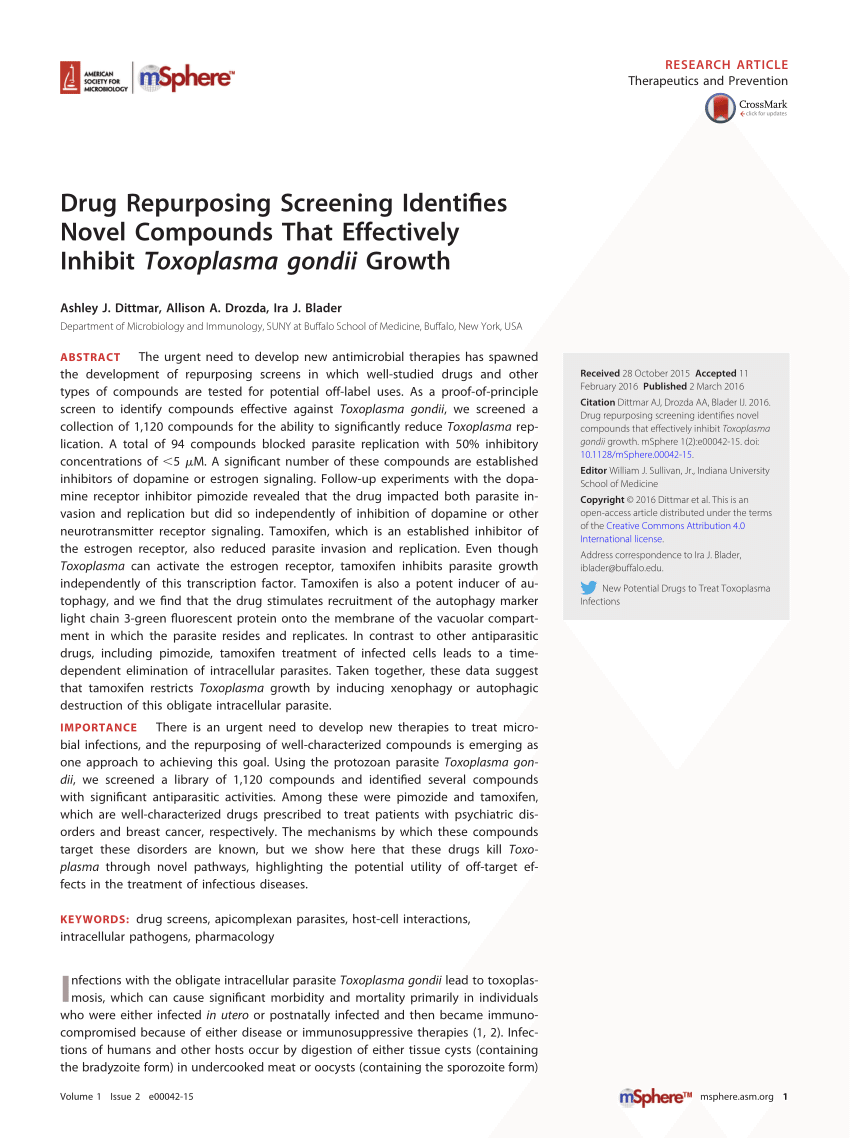 (PDF) Drug Repositioning Screen on a New Primary Cell Line 