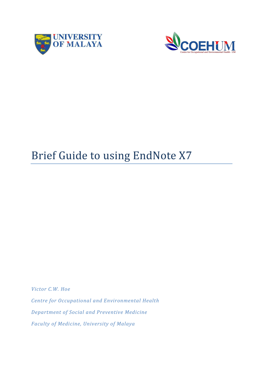 how to remove duplicates in endnote x7