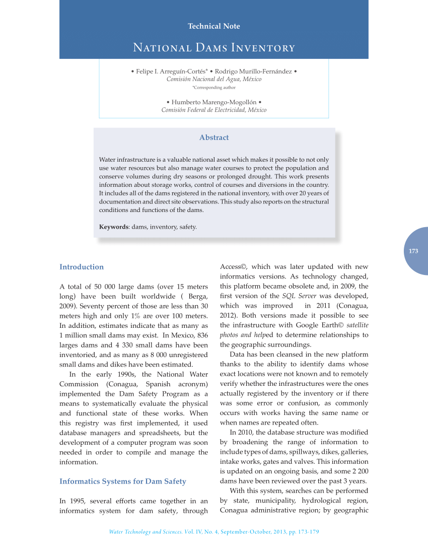 (PDF) National dam inventory