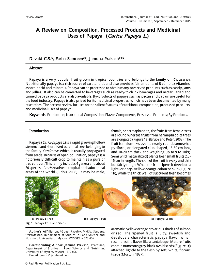 Full article: Selection of optimal ripening stage of papaya fruit (Carica  papaya L.) and vacuum frying conditions for chips making