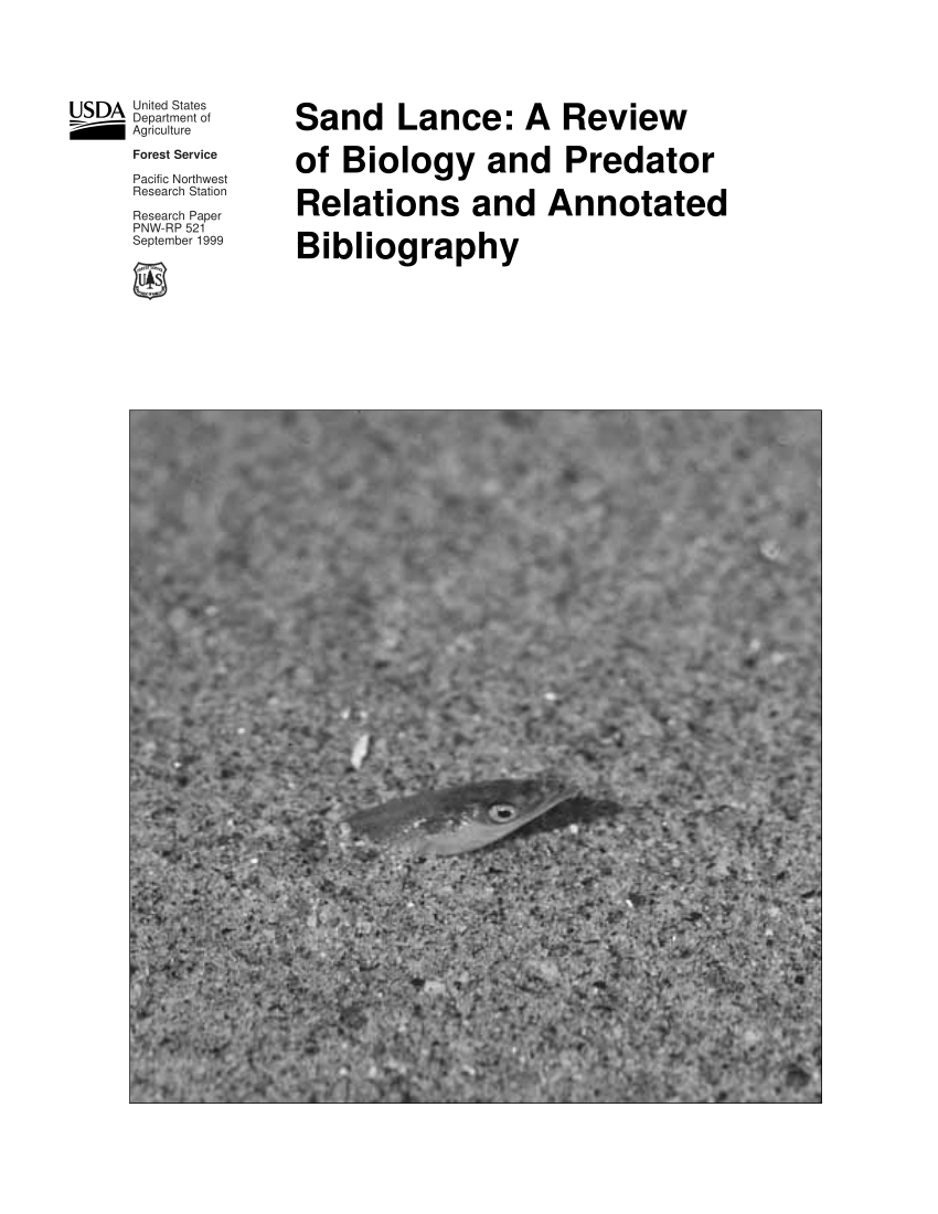 PDF) Sand lance as cornerstone prey for predator populations