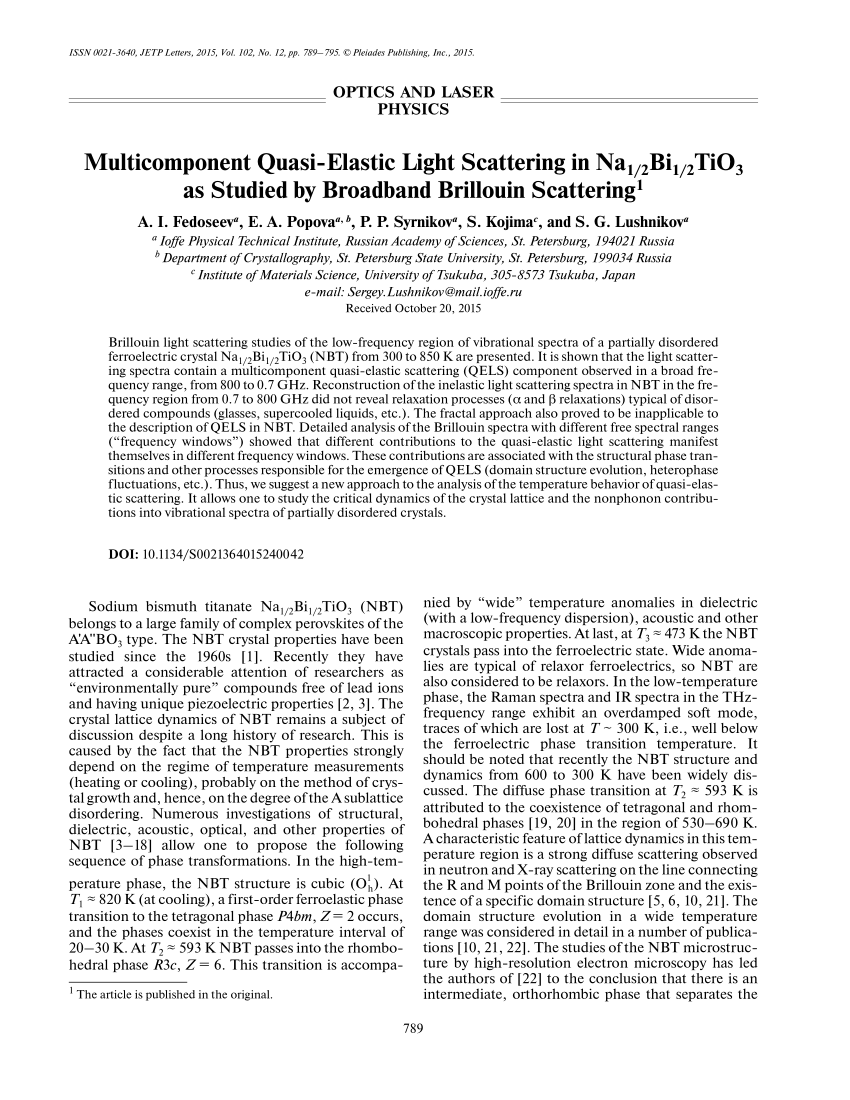 dynamic light scattering pdf
