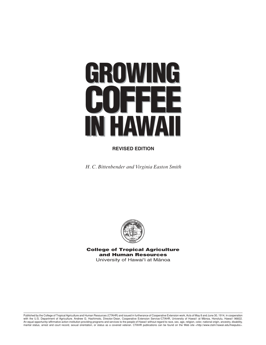 (PDF) Growing Coffee in Hawaii