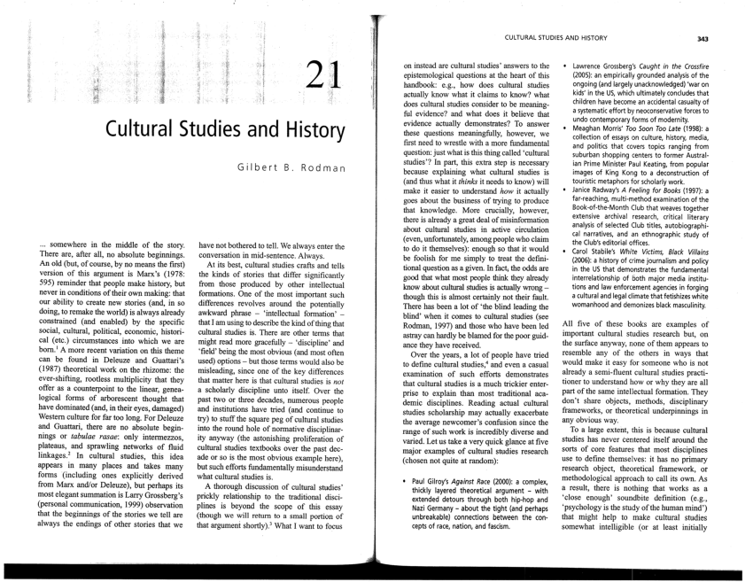 research articles on cultural studies