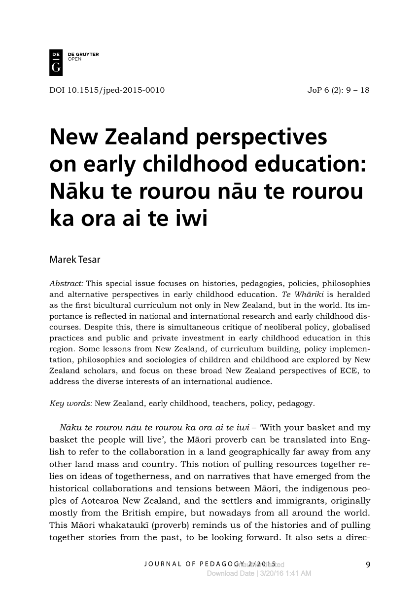 new zealand international research in early childhood education