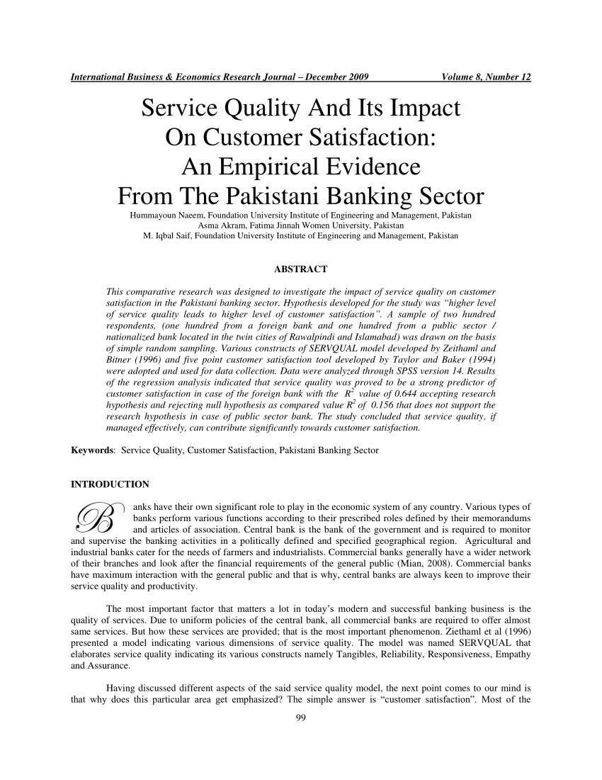 essay on customer service in banks