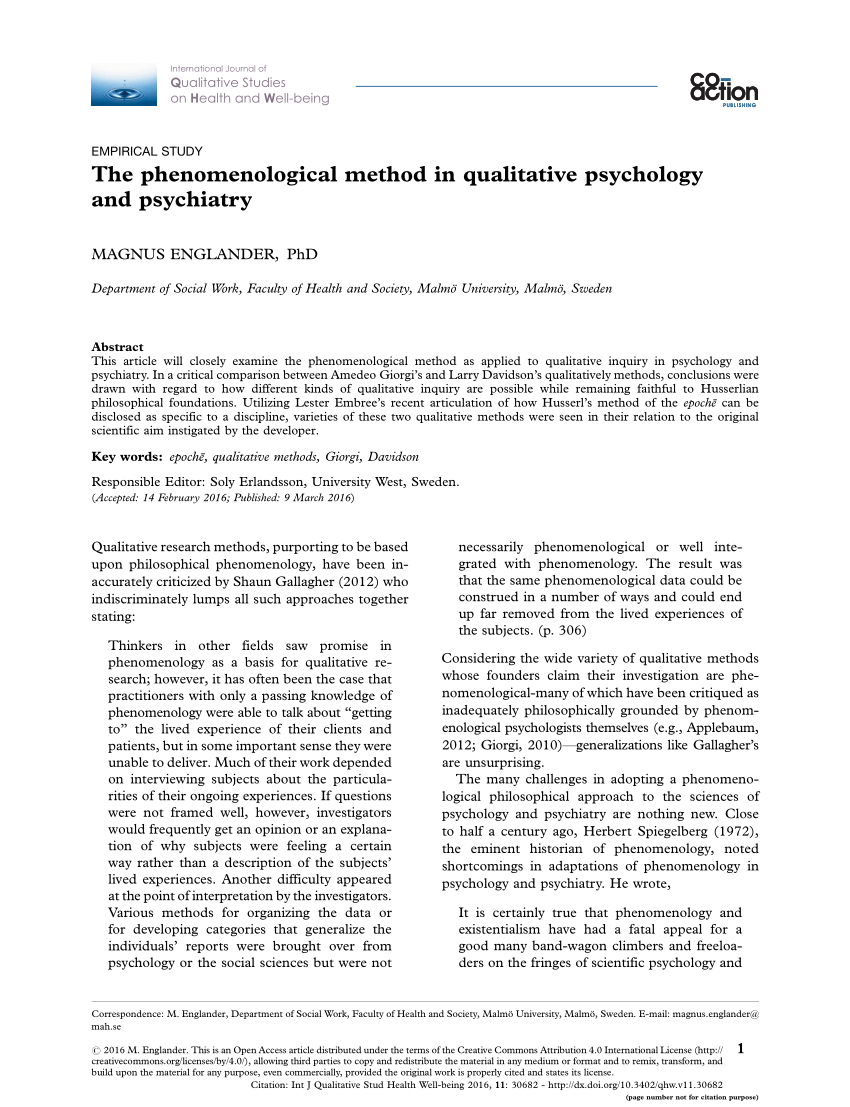 qualitative research in psychiatry