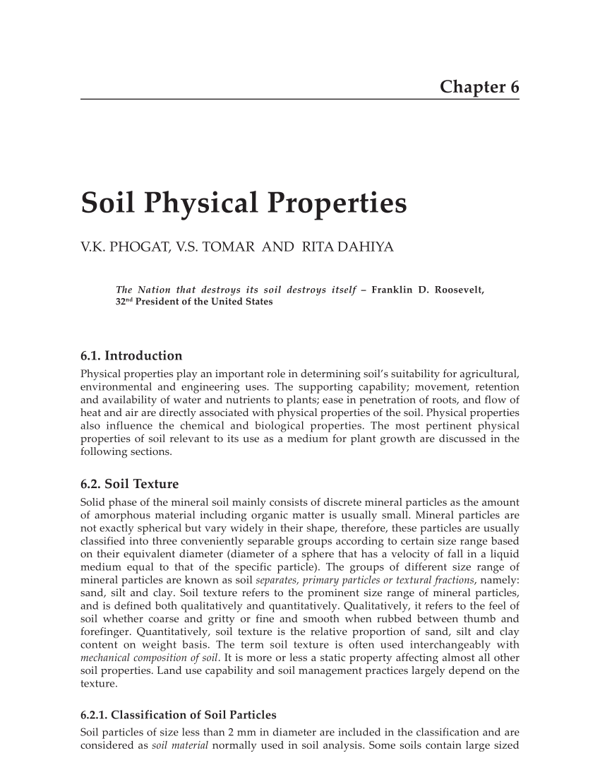 Soil physics research topics