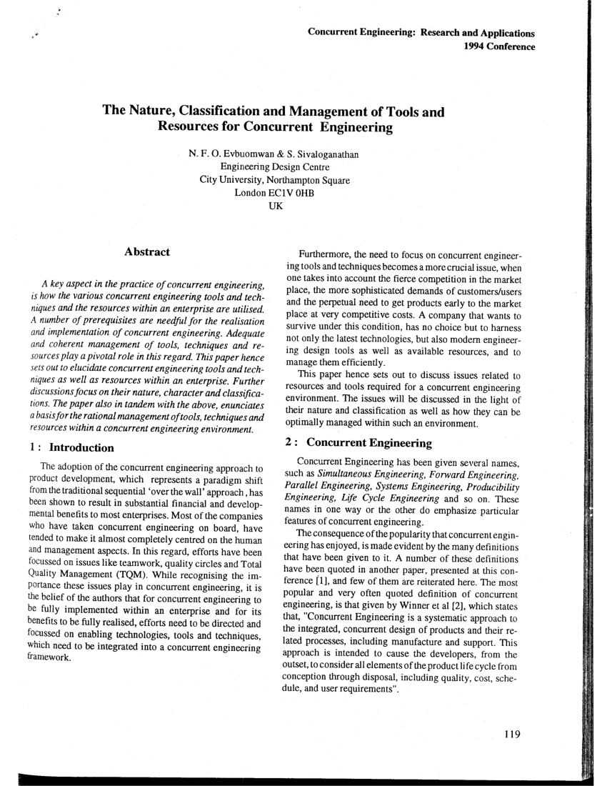 Concurrent Engineering Research And Applications