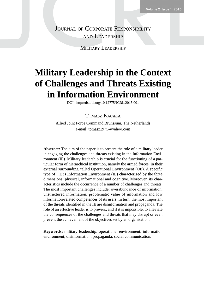 case study military leadership